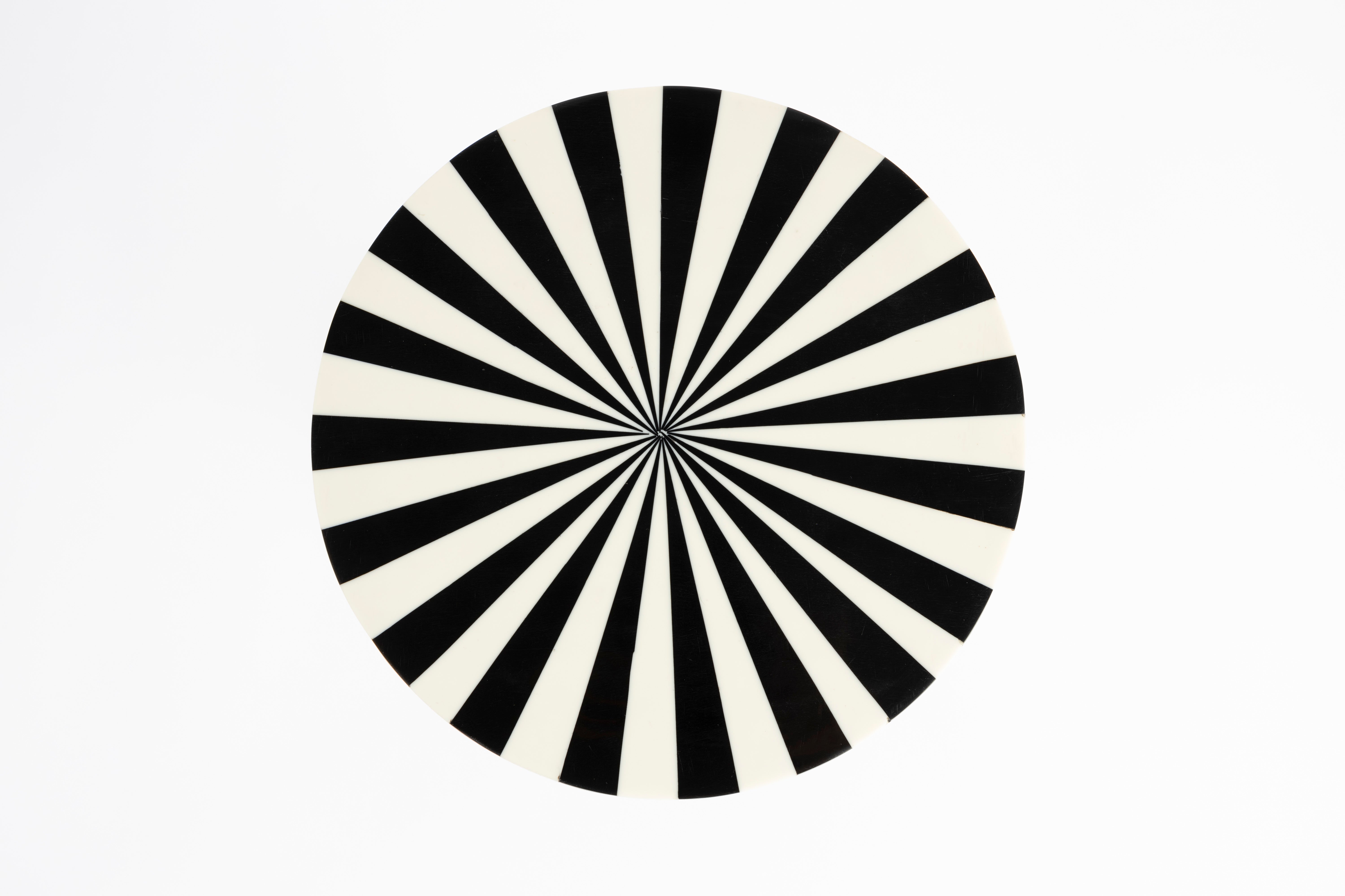 Bold Monkey Strike Lucky Black/White/Gold Side Table